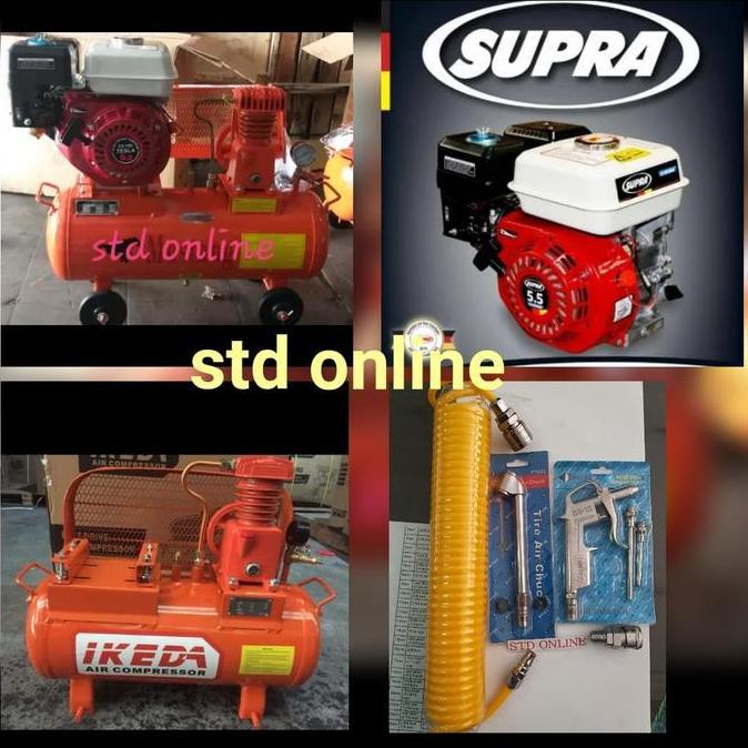 Promo Kompresor 1/4Hp + Gx160 Bensin Siap Paket Komplite Cod