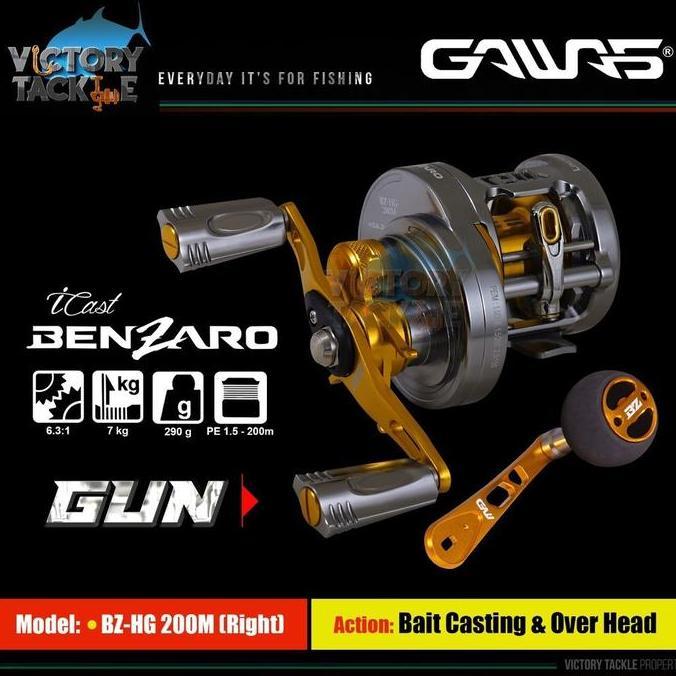 TERMURAH - REEL PANCING GAWAZ BENZARO ICAST BZ-HG 200M (RIGHT) / BZ-HG 201M (LEFT)