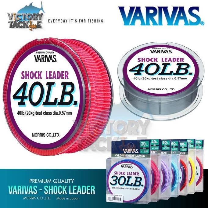 Senar Pancing Benang Leader VARIVAS SHOCK LEADER NYLON MONOFILAMENT 50 METER