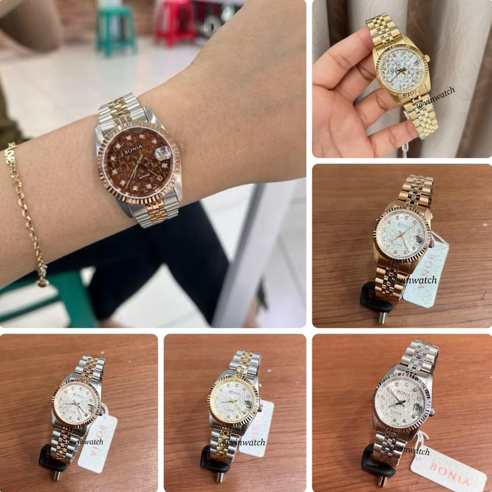 Jam Tangan Wanita Bonia BNB 10550 Stainless Steel Swarovski