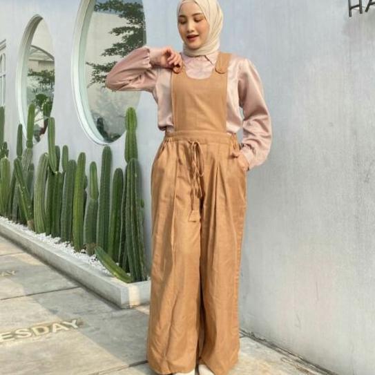 Baju Terusan Overall Celana Kulot Wanita