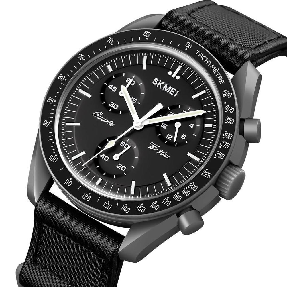 Jam Tangan Unisex Skemei 1982 Ori 42mm Omega Swatch