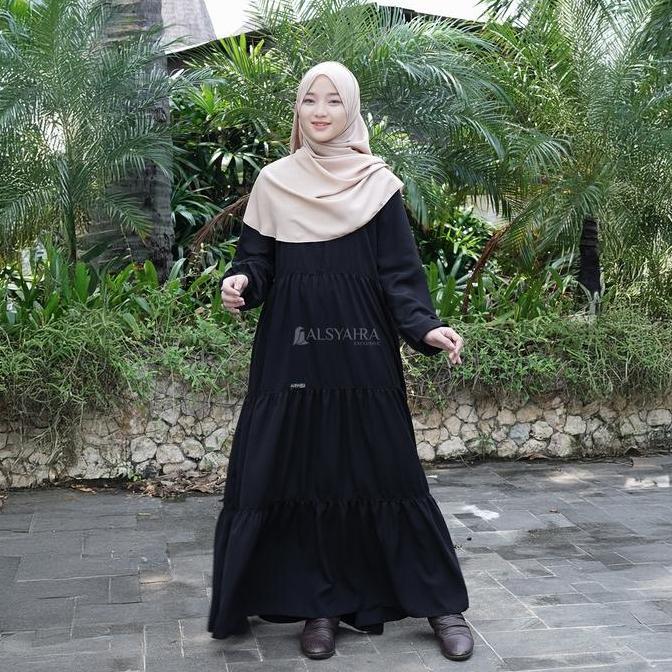 Alsyahra Exclusive Abaya Gamis Syari Salasa Jamila Wf Premium Wanita Muslim Dress Cantik Lembut Mewa