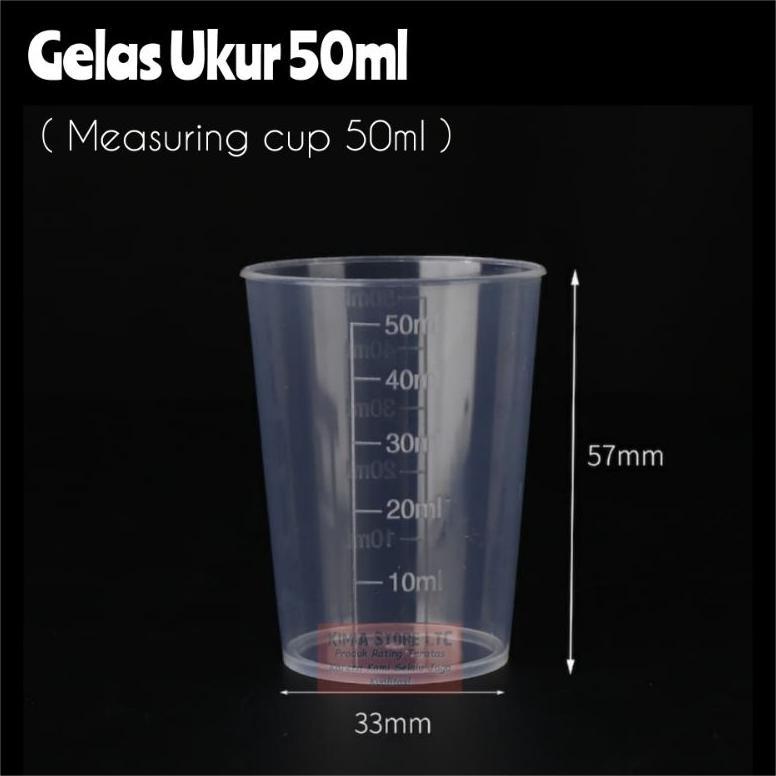 Bisa Cod Gelas Ukur 50Ml / Takaran 50Ml ( Measuring Cup 50Ml ) / Gelas Ukur / Gelas Takar 50Ml ||