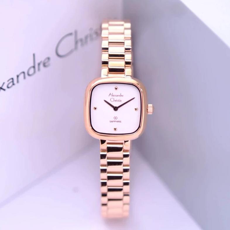 ORIINAL Jam Tangan ALEXANDER CHRISTIE Wanita Garansi Kotak Stainless Steel Anti Air AC ALEXANDRE H1