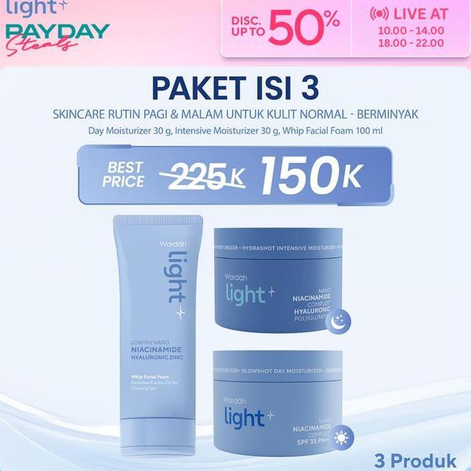 Payday Paket 3Pcs Lht Low Ph Nano Niacinamide Hyaluronic Zinc Whip Face Wash 100Ml Hydrashot Intensi