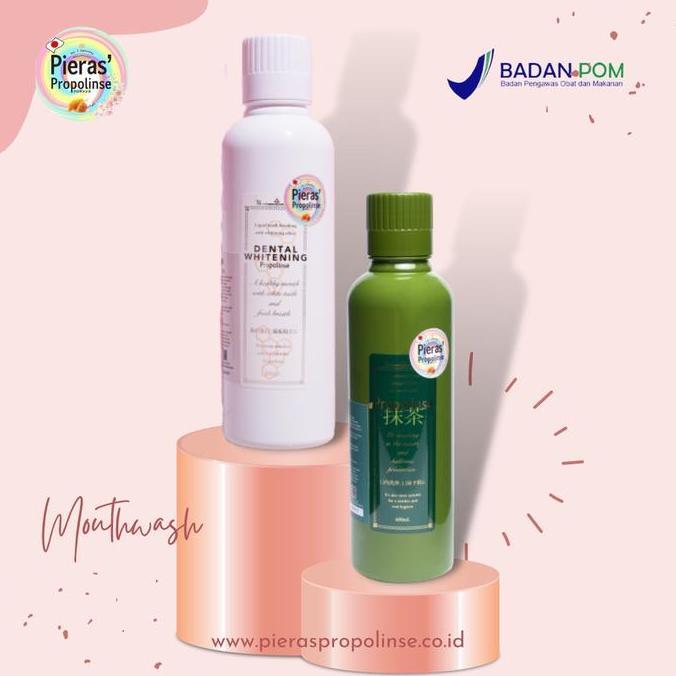 urg.sanvers - pieras propolinse whitening matcha 600ml - mouthwash herbal, kumur & pemutih gigi
