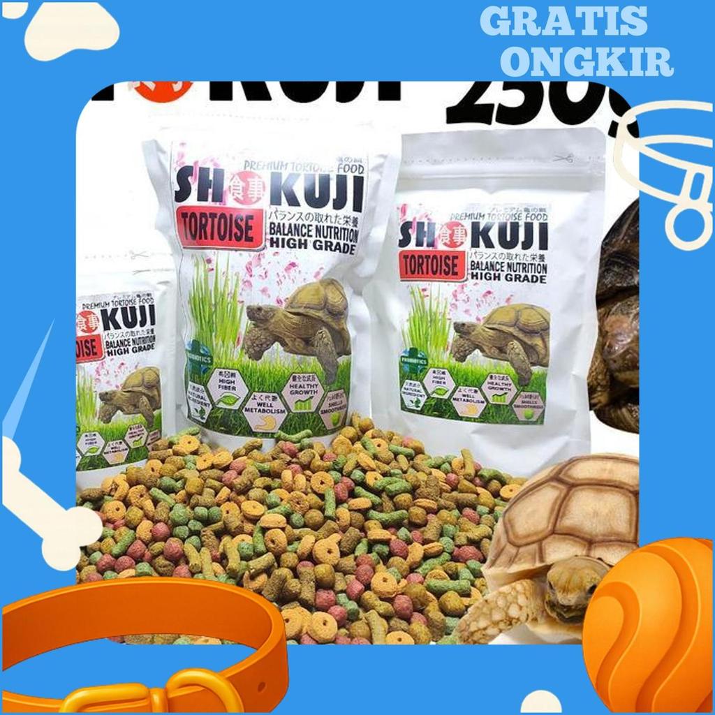 250Gr Shokuji Pakan Sulcata Pardalis Tortoise Food Pellet Kura-Kura Darat Makanan Aldabra Sulkata Ra
