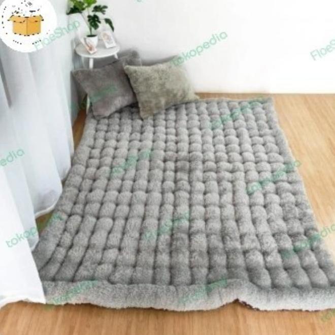Kasur Gender/Karpet Gender/Surpet Gender Bulu Rasfur Halus Tebal dan Empuk Bonus 2 Bantal