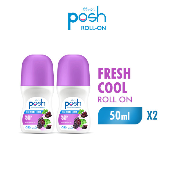 Posh Roll On Deodoran Fresh Cool Botol 50 ml x2
