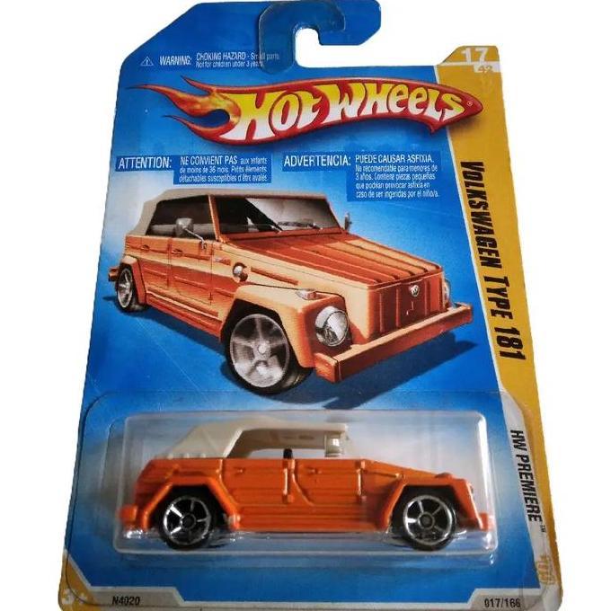 Hot Wheels Volkswagen Type 181. VW Safari. Card HW Premiere Series Tahun 2009. Antik. Diecast Mobil