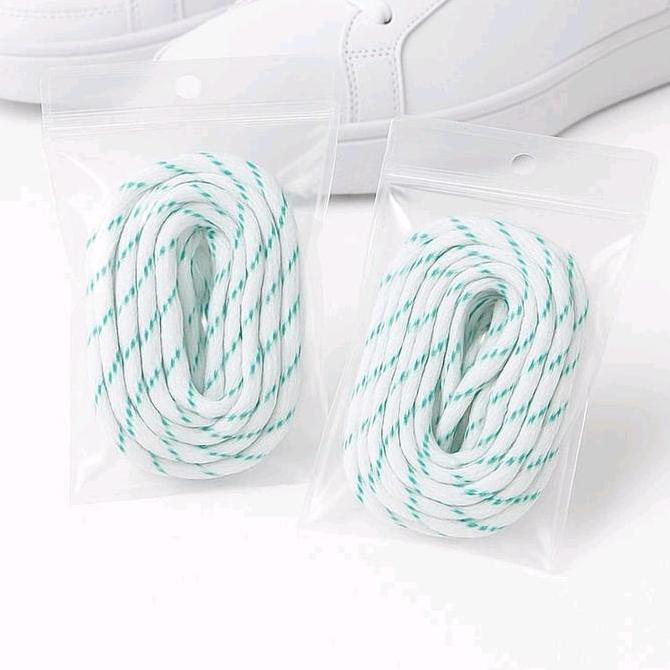 Tali Sepatu Futsal & Sekolah Pria Wanita Panjang 120cm  1pasang kiri kanan Bahan Poliester Hijau Put