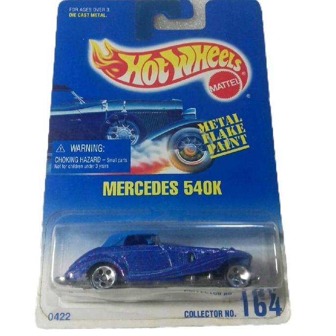 Hot Wheels Mercedes 540K. Blue Card 1991. Metal Flake Paint. Full Besi