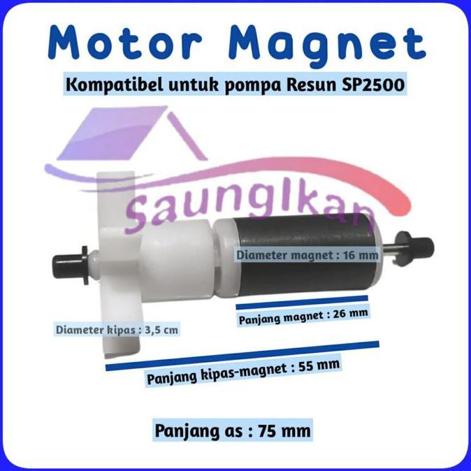 Rotor Magnet Kipas Pompa Celup Resun Sp 2500 Kualitas Terbaik Harga Termurah