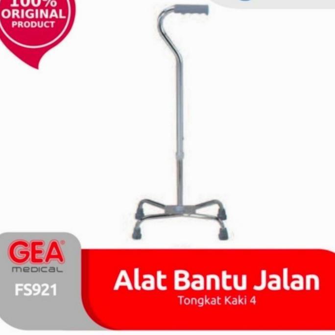 tongkat kaki 4 gea /alat bantu jalan tongkat 4
