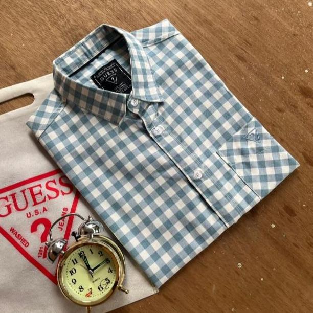 Kemeja GUESS import premium// kemeja formal lengan pendek pria// kemeja pendek lengan kasual // keme