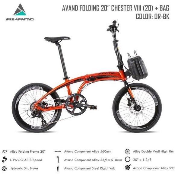 Promo Sepeda Lipat Folding Bike 20 Avand Chester VIII (8) COD
