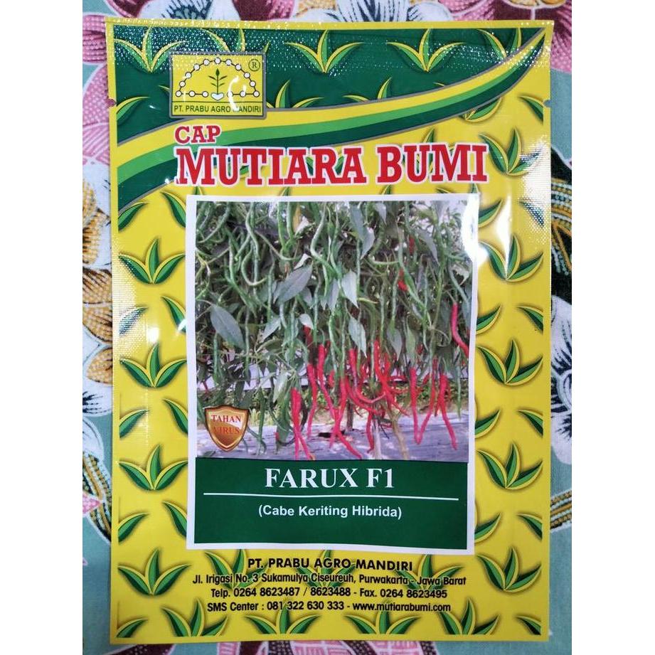 Terlaris Benih Cabe Merah Keriting Farux F1 Kemasan 10 Gram Original Mutiara Bumi - Cabai Cmk Faruxf