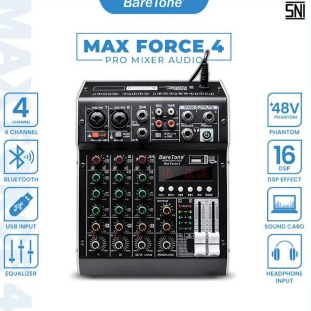 Mixer Audio Baretone MAX FORCE 4 4 Chanel Baretone