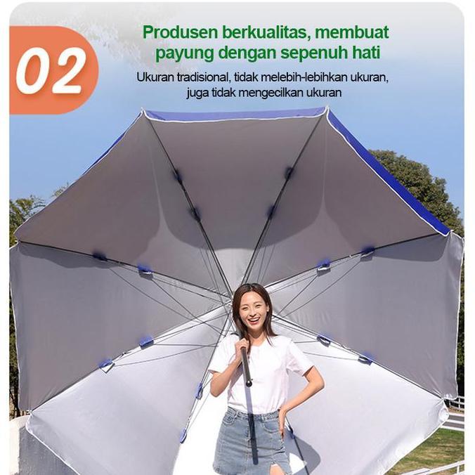 Payung Tenda / UV Anti Angin Tenda  Taman Pantai Cafe Payung / Anti UV Anti Angin Payung Tenda murah