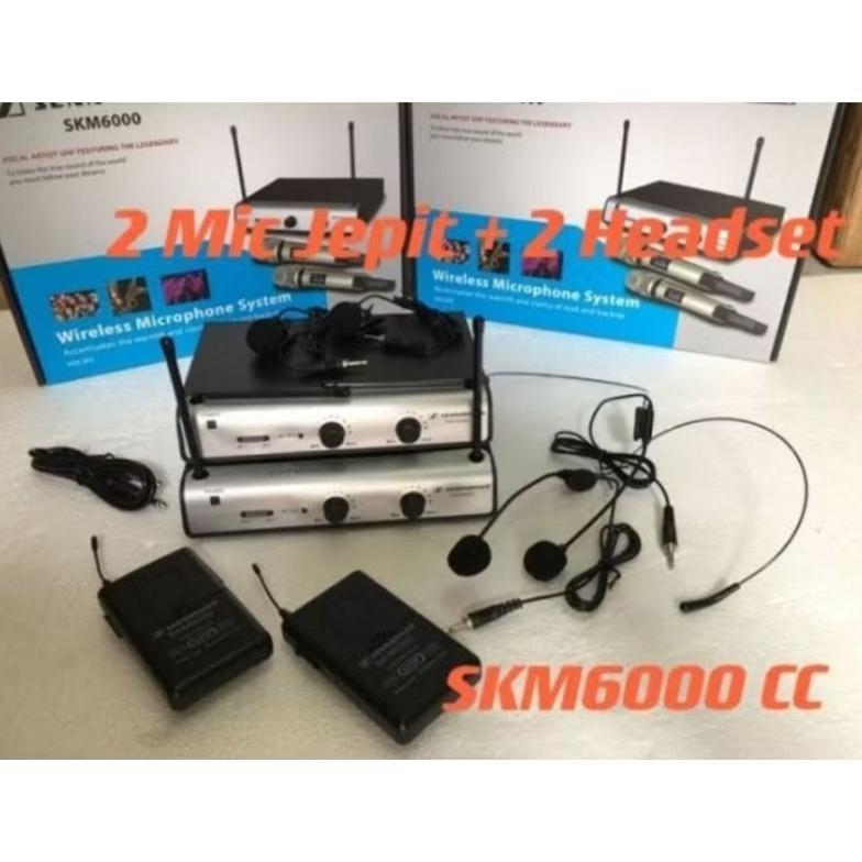 MIC WIRELESS SKM-6000 CC 2 MIC JEPIT 2 MIC HEADSET SKM6000