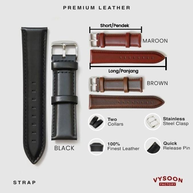 Ready Tali Kulit Jam Tangan / Tali Strap Jam Fossil 14mm 16mm 18mm 20mm 22mm