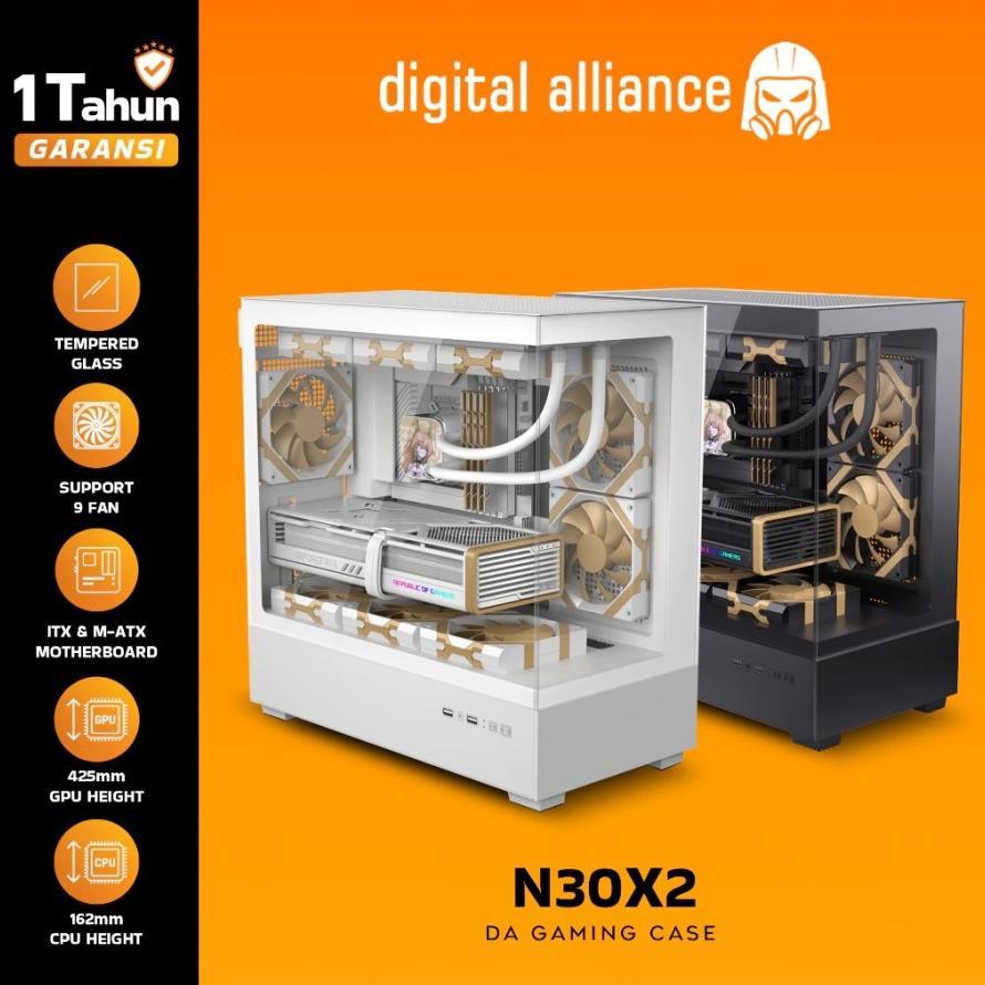Casing Digital Alliance N30X V2 - Micro ATX Gaming Casing DA N30X2 m-ATX Gaming Case