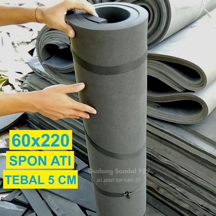 SPON ATI TEBAL 5 CM WARNA HITAM LEBAR 60 CM X PANJANG 220 CM UNTUK PERAHU KARET DAN GEBER AYAM