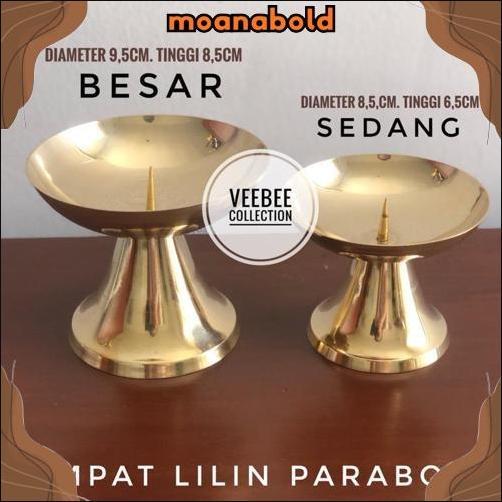 Gercep Tempat Lilin Kuningan Parabola/ tempat lilin kuningan/ tempat lilin altar