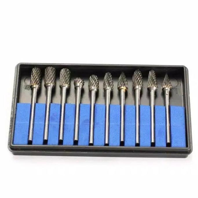 Set 10 pcs mata bor tungsten carbide bahan Baja
