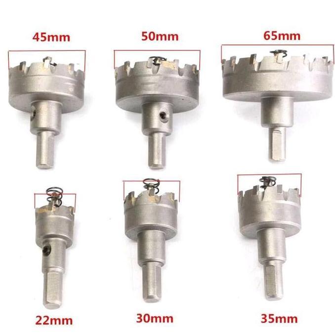 Mata Bor Hole Saw / Mata Bor Besi Baja Kayu / Mata Bor Set Hole Saw Melubangi Plat Besi Baja Stainle