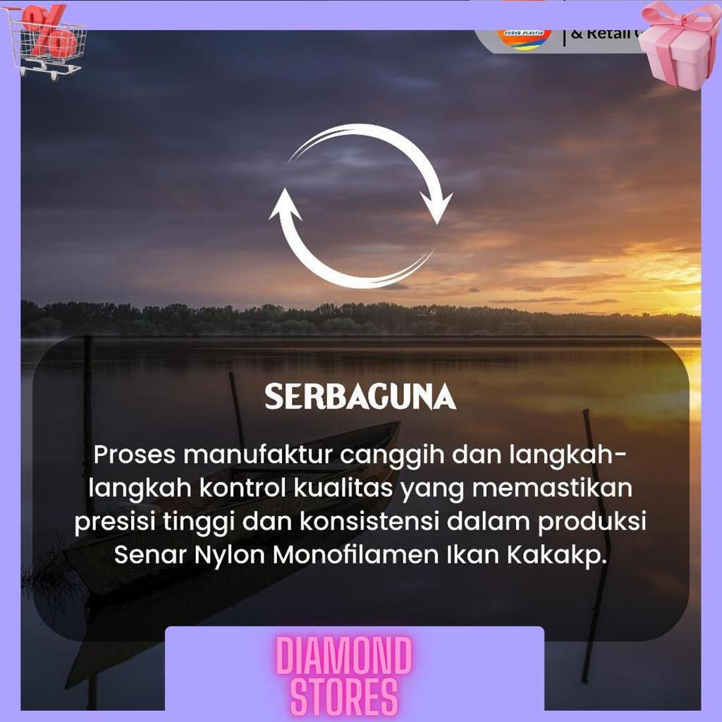 Senar Cap Ikan Kakap  Ukuran 1000 (70)  Per Roll /Tali Senar Pancing / Senar Layangan Ready