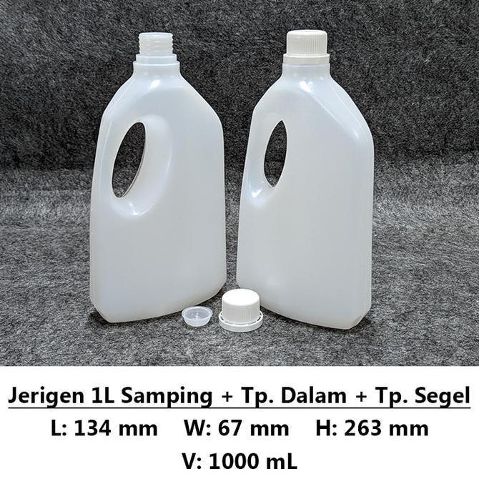 Jerigen 1L 1 Liter L Gagang Samping / Botol Softener ( Gosend Jakbar )