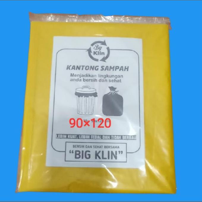 // KANTONG PLASTIK SAMPAH BESAR 90120 PLASTIK MEDIS KUNING 12 PCS //