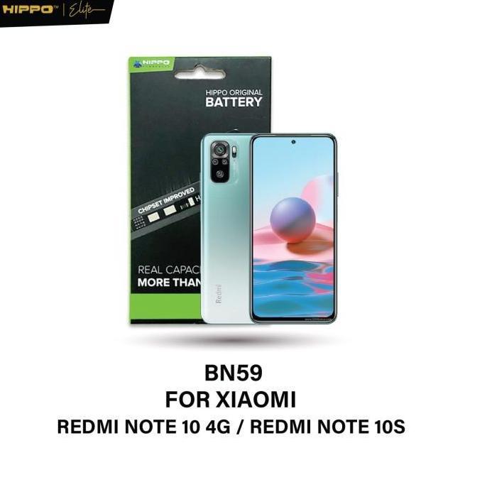 Hippo Baterai Xiaomi Bn59 Redmi Note 10 4G / Redmi Note 10S 5000Mah