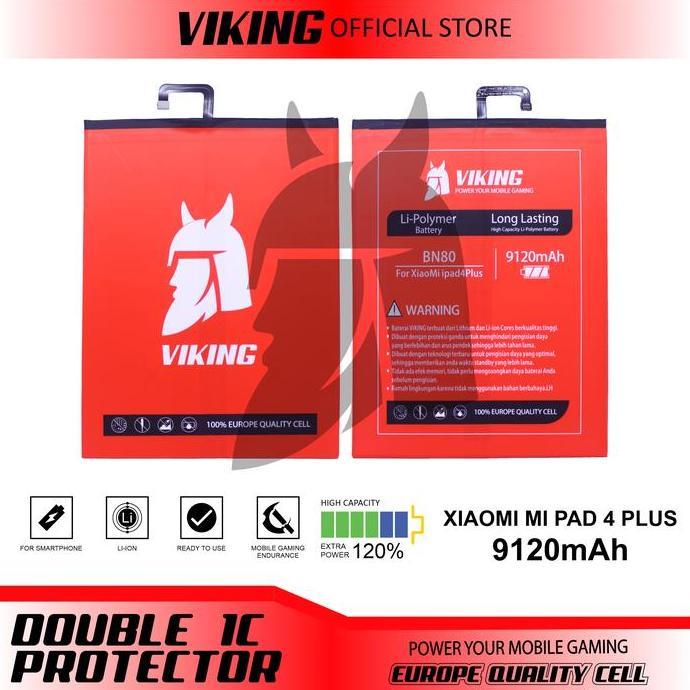 Viking Baterai Xiaomi Mi Pad 4 Plus Bn80 Double Power