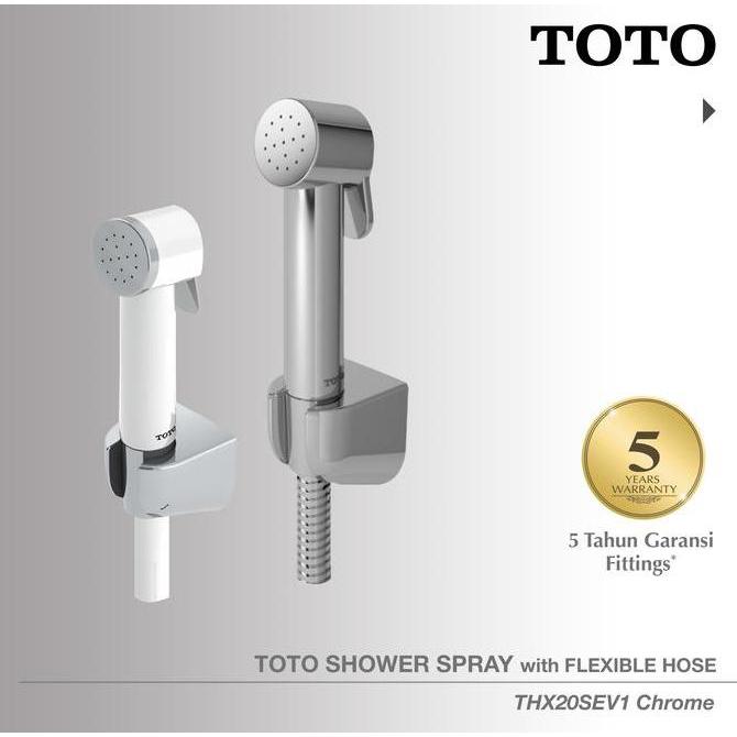 Fakinajayuuu - TOTO Jet Shower Spray Head THX20SEV1 | Kepala Shower + Selang Flexible Original