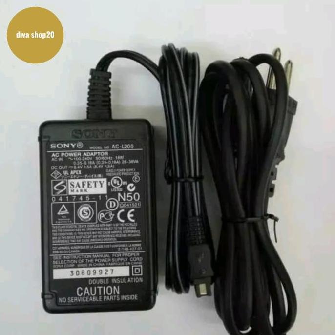 ADAPTOR HANDYCAM CHARGER SonyDCR-DVD7, DVD105, DVD108, DVD203, DVD205, DVD305, DVD308, DVD610 SonyDC
