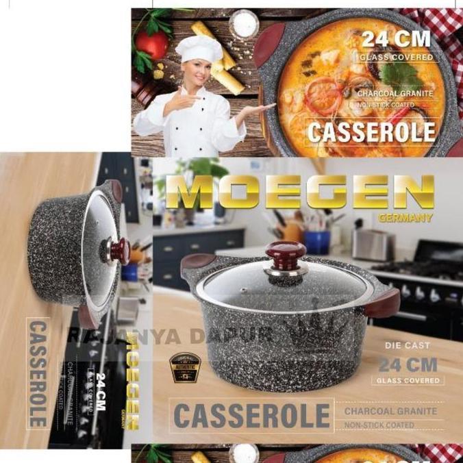 Casserole moegen germany marble coating 24 cm - panci marble moegen 24