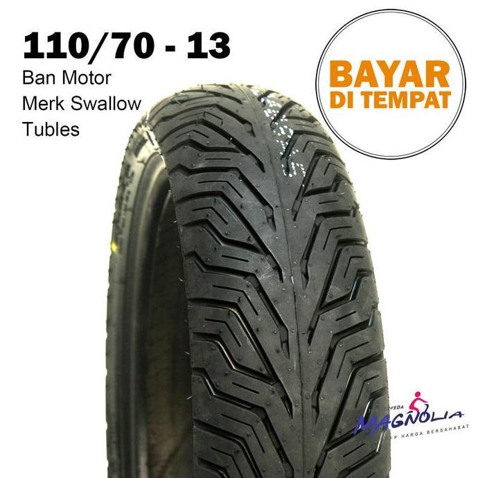 TERBARU - Ban Depan Motor 110/70 Ring 13 Nmax AOC PCX Tubles Merk Swallow