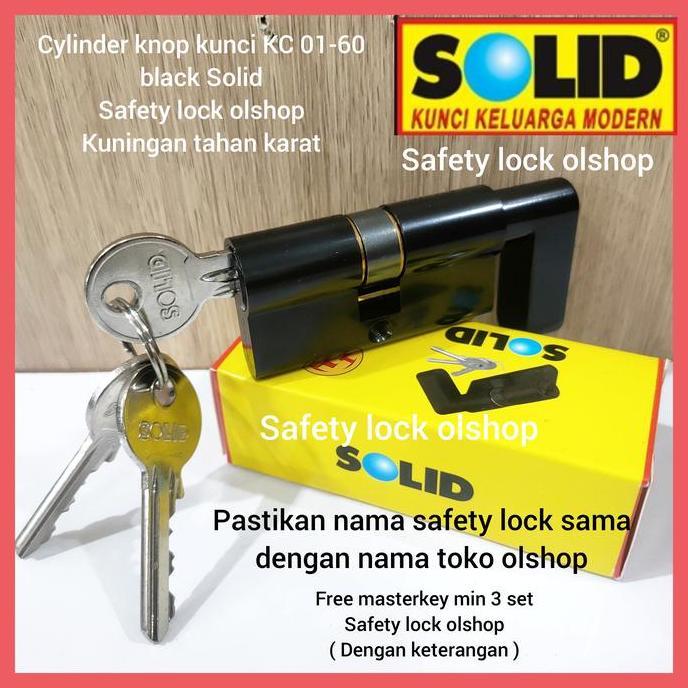 CYLINDER KUNCI KNOP KC 01-60 BLACK SOLID ORIGINAL DAN TERPERCAYA