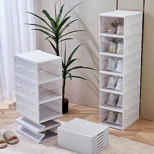 Rak Sepatu Plastik Rak Sepatu Susun Kotak Rak Sepatu Susun Tertutup