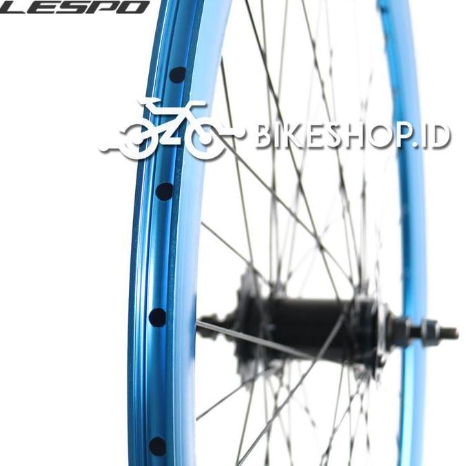 Velg Set Sepeda 700C 5CM BIRU BELAKANG TORPEDO / DEPAN Alloy Rims Roda Siap Jadi Fixie Balap Road Bi