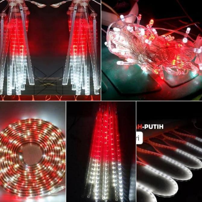 led lampu tumblr lampu meteor merah putih 17 agustus