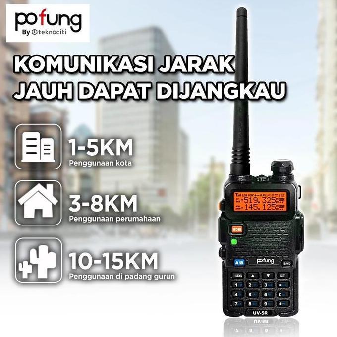 Grosir Auqoz X Pofung Ht Walkie Talkie Uv5R - Radio Ht A5 Uhf Vhf Fm / Ht Pofung -  Ht Murah Jarak J