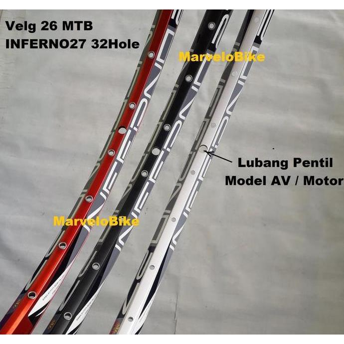 Rims Velg Sepeda 26 MTB INFERNO27 32 Hole SunRingle