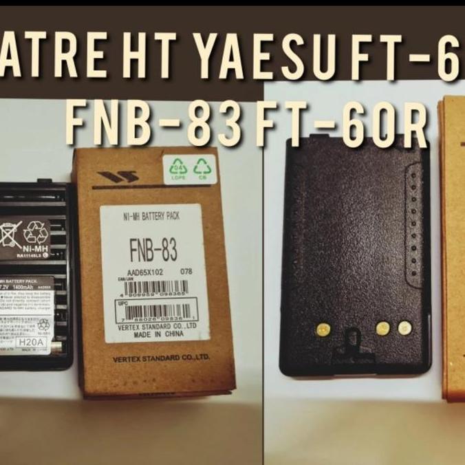 Sale Battrey Ht Yaesu Fnb-83 Untuk Ht Yaesu Ft-250R Ft-270R Vx-150R Ft-60R