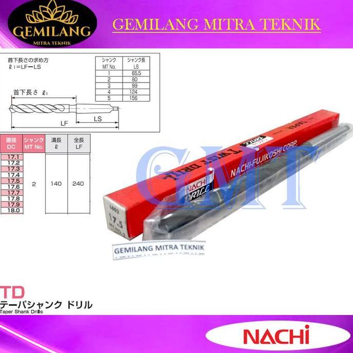 Mata Bor Besi Nachi 17.5mm Taper