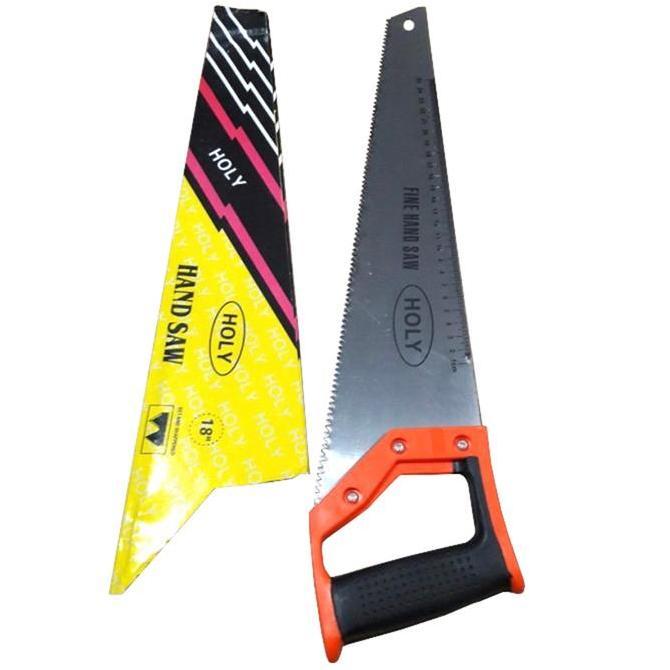 SU - Gergaji Kayu 18" Inci Holy Gagang Fiber Lapis Karet / Gergaji Potong Belah Anti Slip