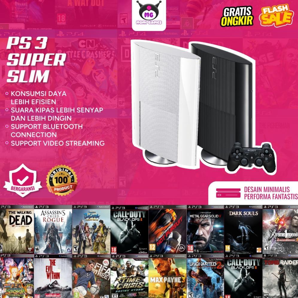 PS3 Super Slim Sony Second Bundle Stick OP 1TB / 500GB / 320GB / 250GB / 160Gb - Playstation 3 Super